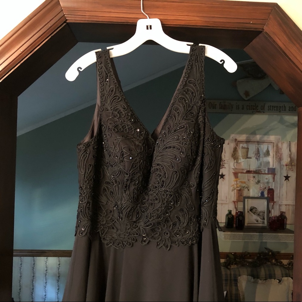 Women’s black bedazzled gown